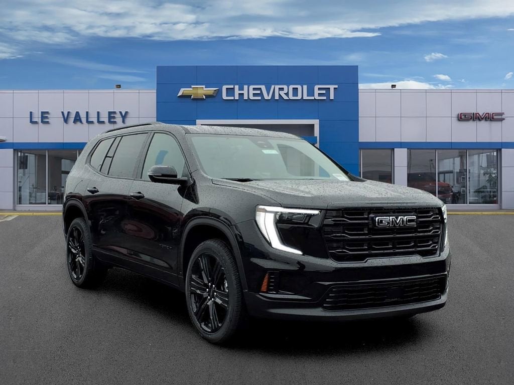 2026 GMC Acadia Elevation in Ebony Twilight Metallic — front three-quarter view