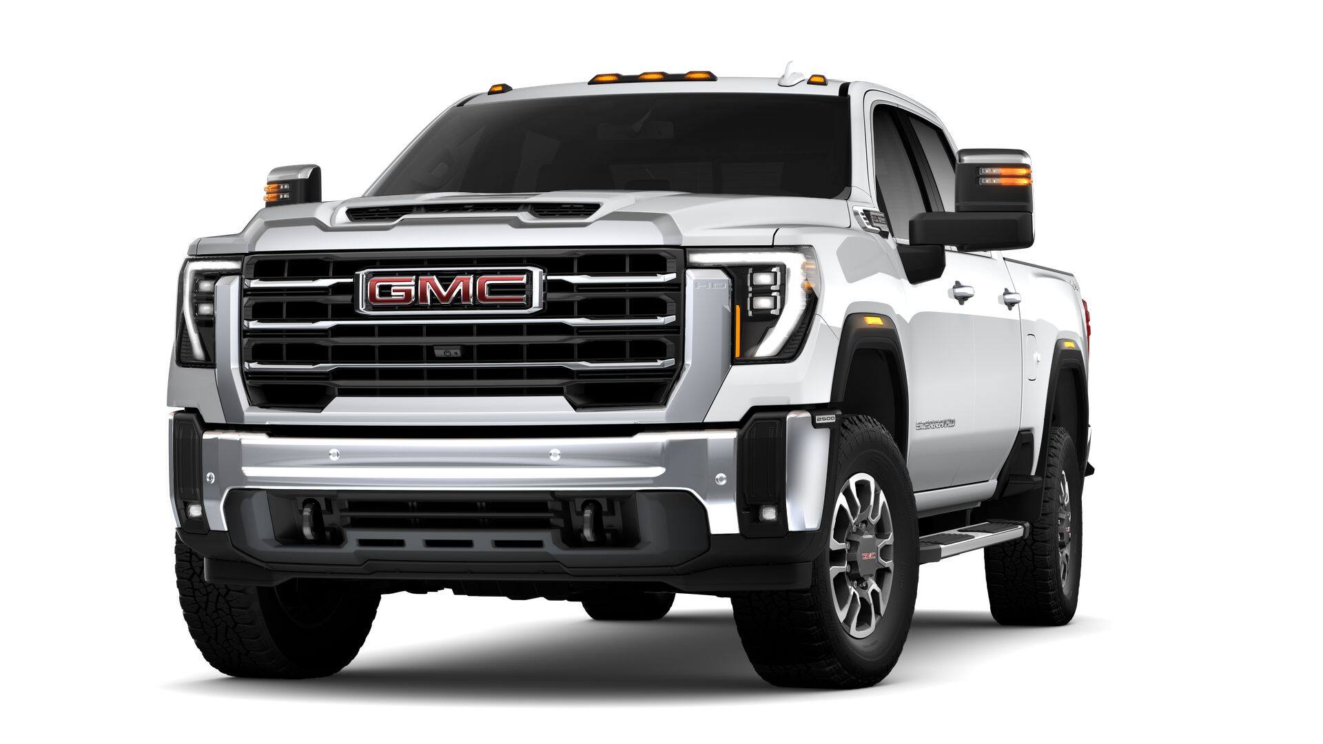 2026 GMC Sierra 2500 HD SLT in Summit White — front three-quarter view