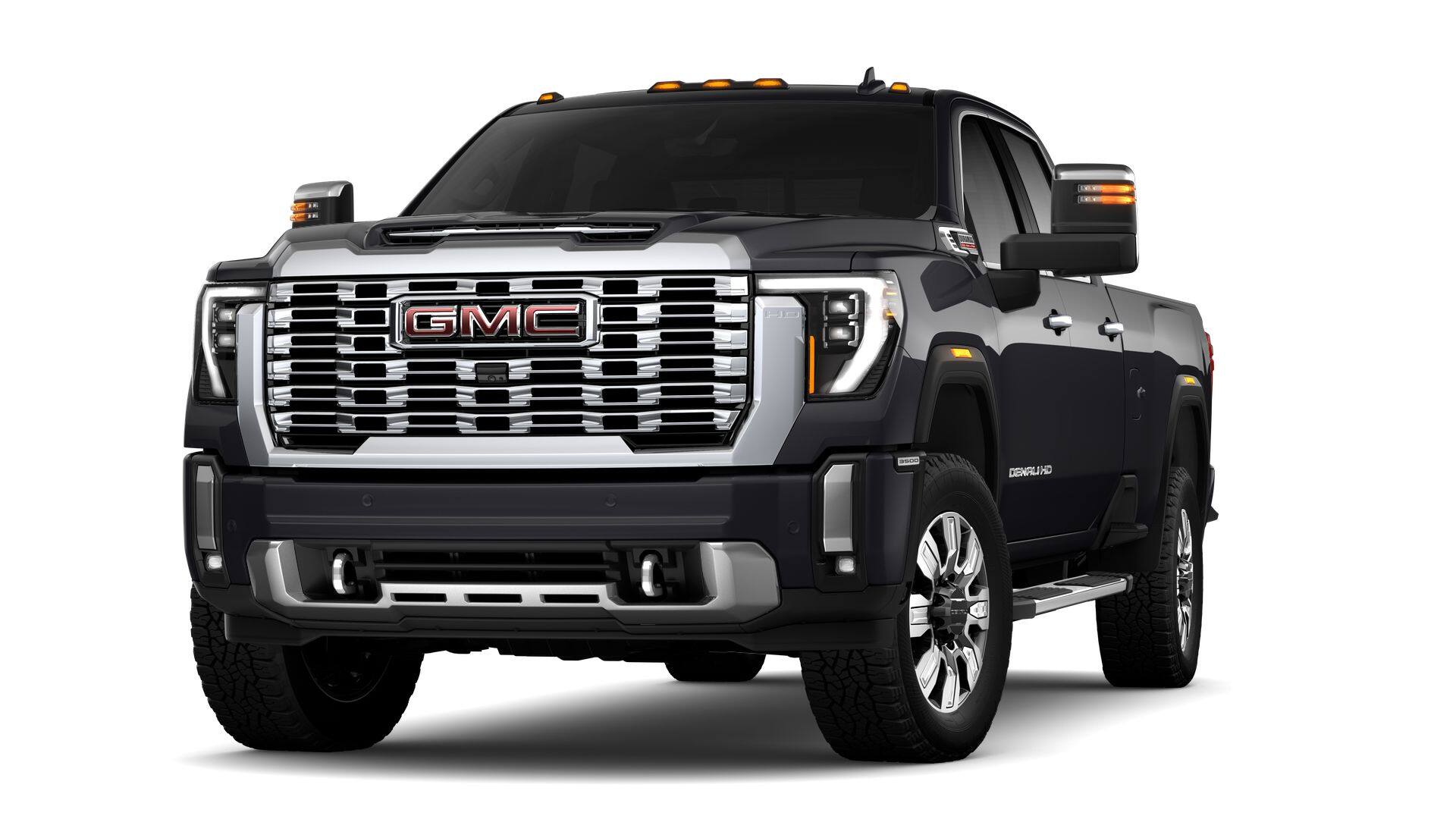 2026 GMC Sierra 3500 HD Denali in Titanium Rush Metallic — front three-quarter view