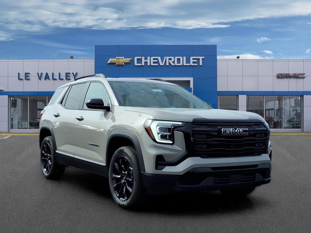 2026 GMC Terrain Elevation in Riverstone Metallic — front three-quarter view