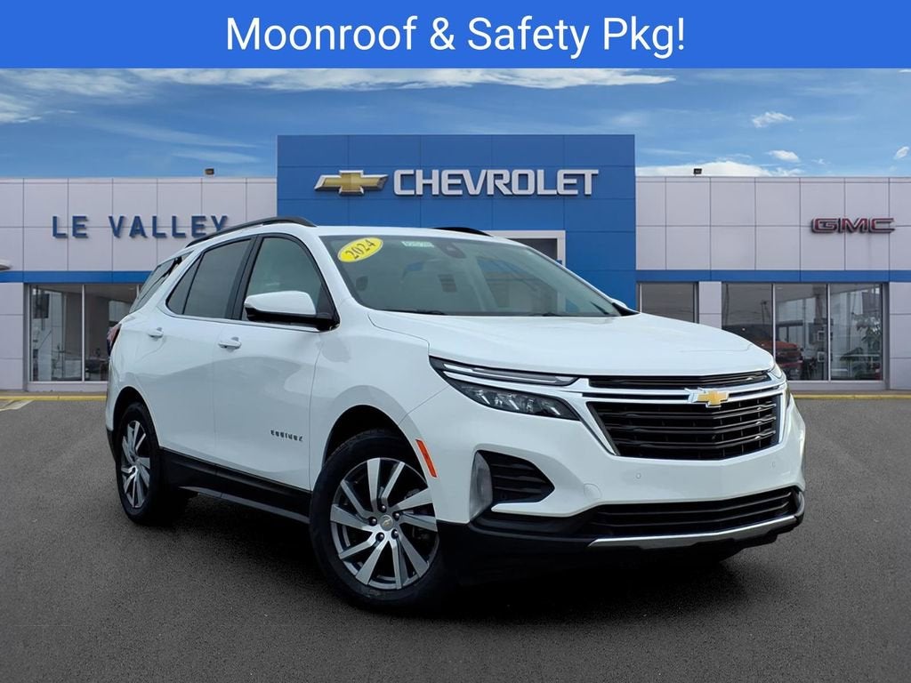 2024 Chevrolet Equinox LT in Summit White — front three-quarter view