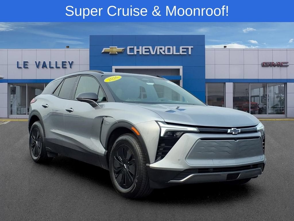 2026 Chevrolet Blazer EV LT in Sterling Gray Metallic — front three-quarter view