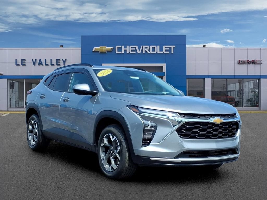 2024 Chevrolet Trax LT in Sterling Gray Metallic — front three-quarter view